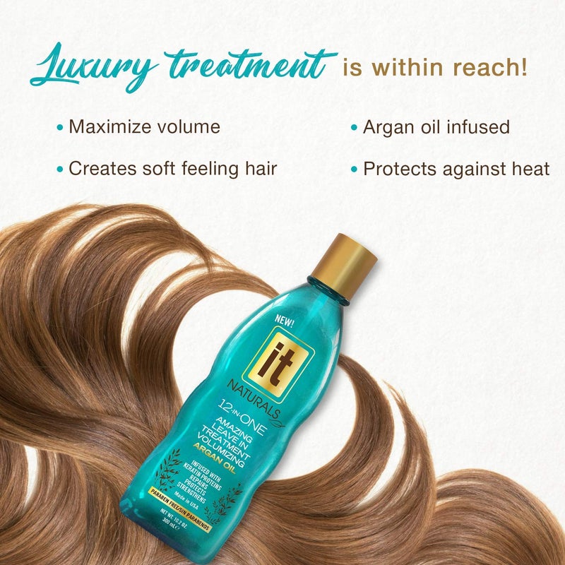 It Haircare 12-in-one Amazing Moroccan Argan Oil Leave-in Treatment, 10.2 Oz - Image 2